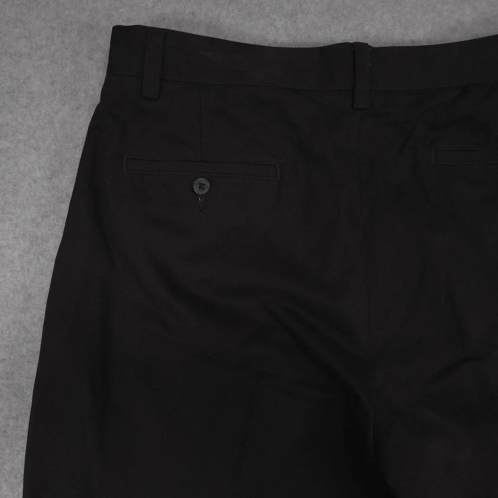 Dockers Mens 34x34 Black Classic Fit D3 Flat Front Chino Khaki Pants School Work